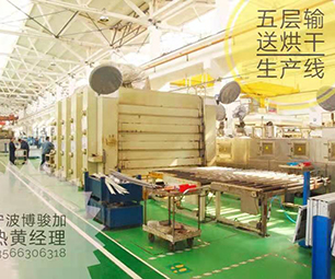 Five layer conveying and drying production line